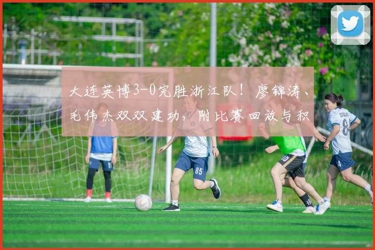 大连英博3-0完胜浙江队！廖锦涛、毛伟杰双双建功，附比赛回放与积分分析